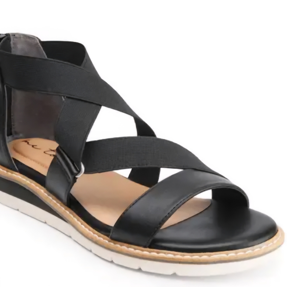 Me Too Shoes ALISA OPEN-TOE SANDAL Black Size 9 NEW Cute Trendy Comfortable